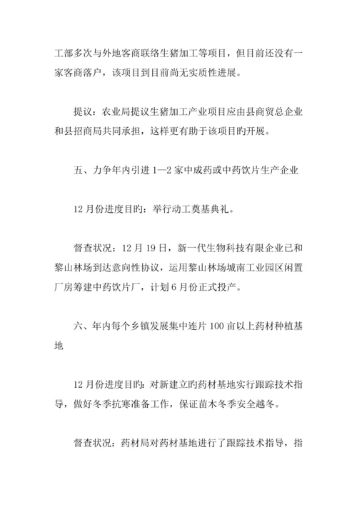 全县重点产业项目督查情况汇报.docx