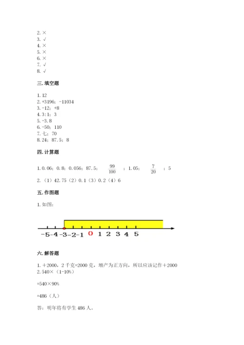 北师大版小学数学六年级下册期末检测试题及完整答案【各地真题】.docx