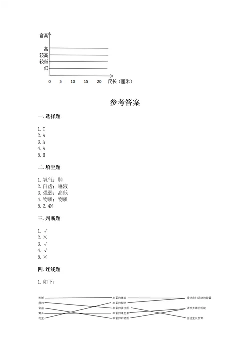 教科版四年级上册科学期末考试试卷含答案综合题