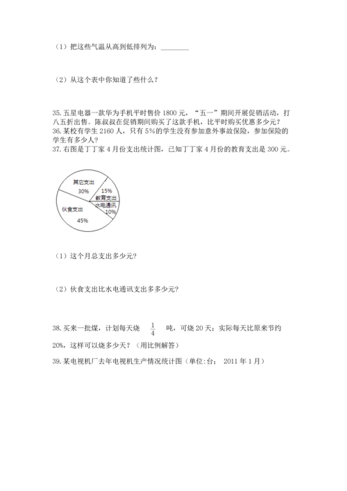 六年级小升初数学应用题50道及参考答案（突破训练）.docx