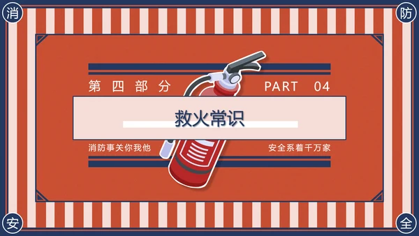 消防安全主题班会灭火器PPT模版