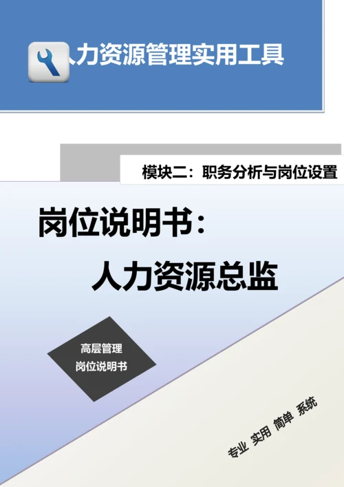 岗位说明书：人力资源总监.docx