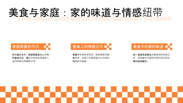 橙色简约中国美食文化介绍PPT模板