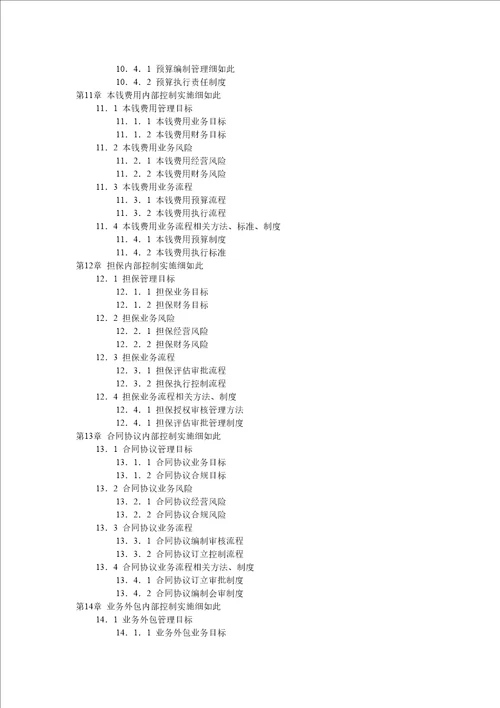 企业内部控制实施细则手册