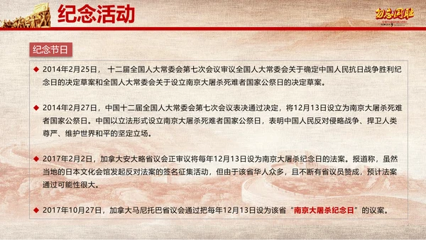 国家公祭日南京大屠杀纪念日教学PPT课件