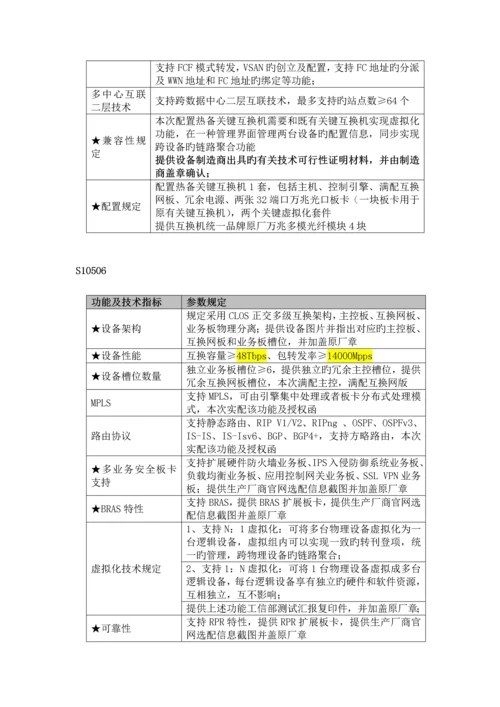 H3C-华三交换机招标参数整理V1.1-6.6.docx