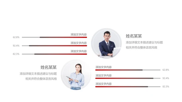 欧美风红色企业宣传公司简介商务PPT模板