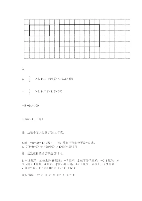 苏教版六年级数学小升初试卷附答案（培优b卷）.docx