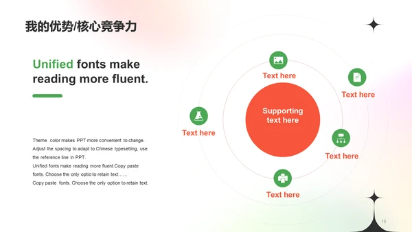黑色简约扁平渐变竞聘述职PPT