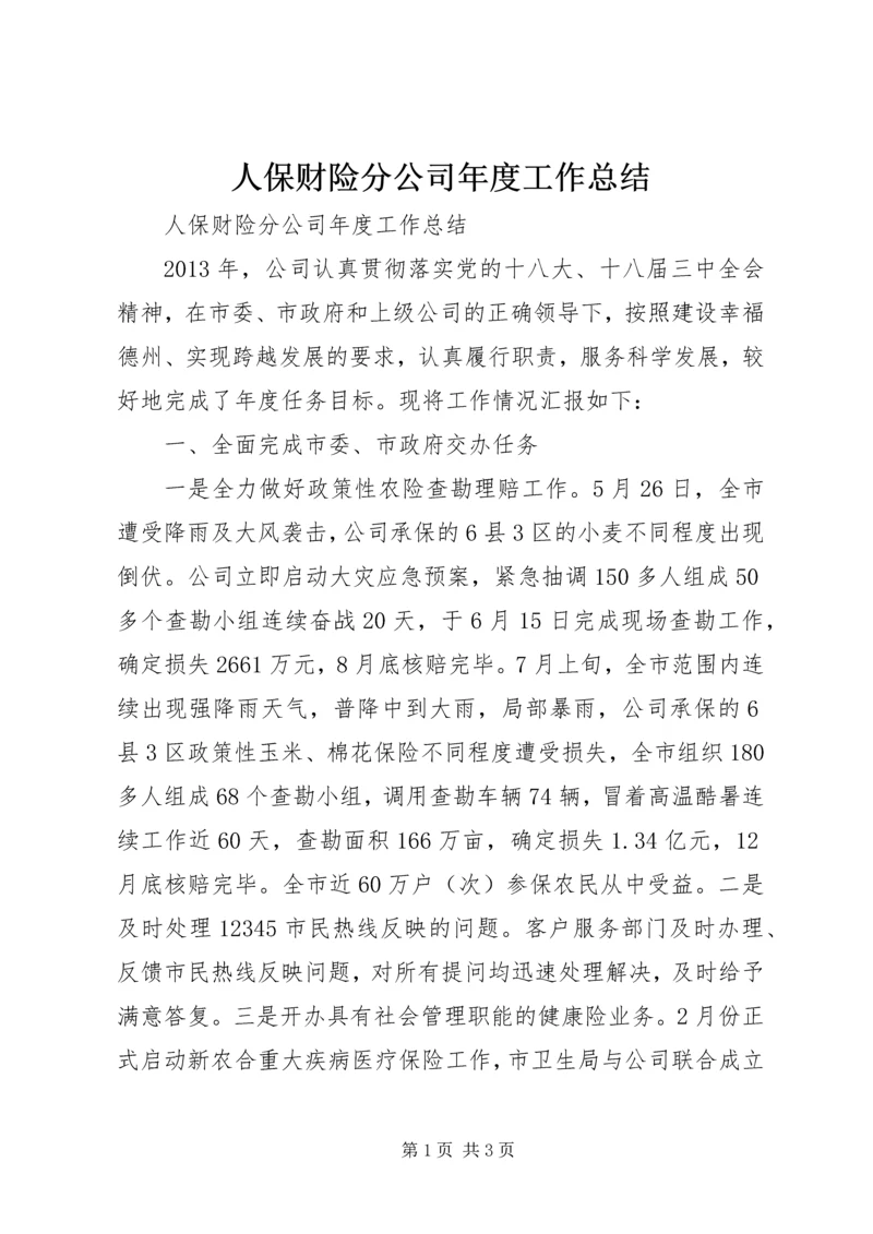人保财险分公司年度工作总结.docx