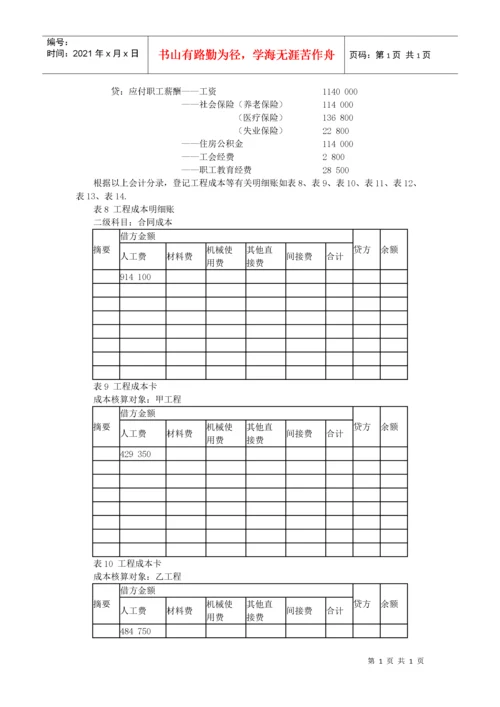 施工企业成本会计核算实务范本.docx