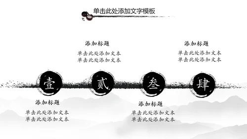 水墨中国风围棋文化动态PPT模板