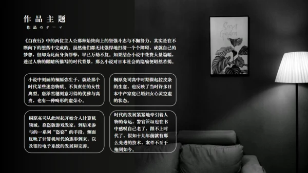 《白夜行》读书分享通用PPT模板