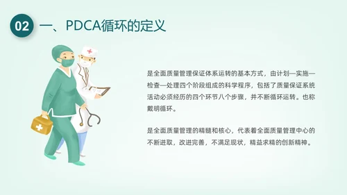 绿色插画护理质量管理培训PPT课件
