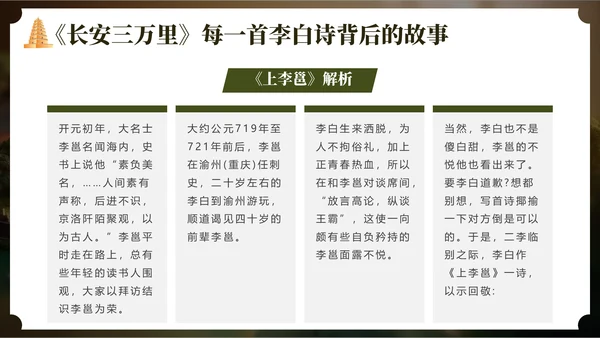 长安三万里通用PPT模板