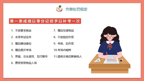 诚信考试诚实做人加油教学备考通用PPT模板