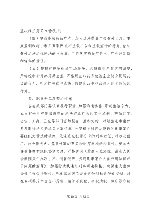 药品安全专项整治工作实施方案.docx