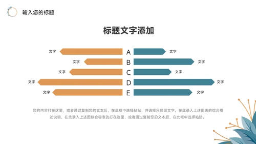 蓝色小清新教学内容课件PPT模板