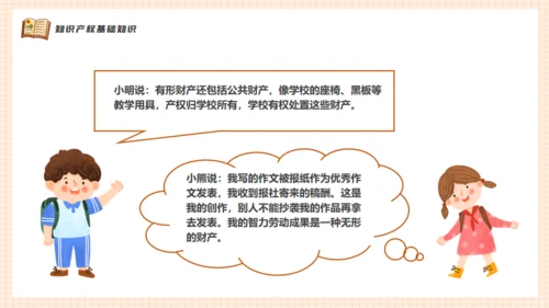 知识产权进校园小学生知识产权科普通用PPT模板