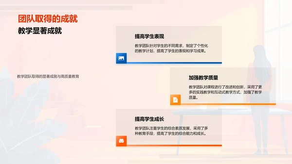 教师团队季度汇报PPT模板