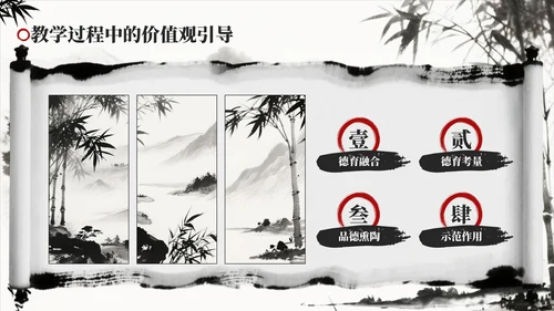 黑色水墨风教师培训会PPT模板