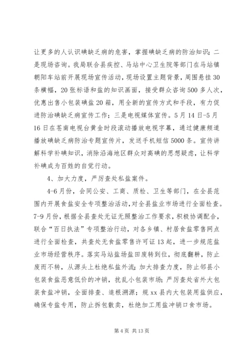 县盐务管理局工作报告 (4).docx