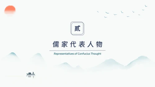 百家争鸣历史人物展示PPT模板