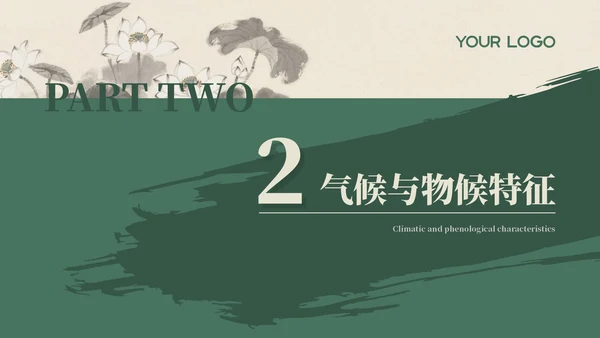 绿色夏至节气介绍通用PPT模板