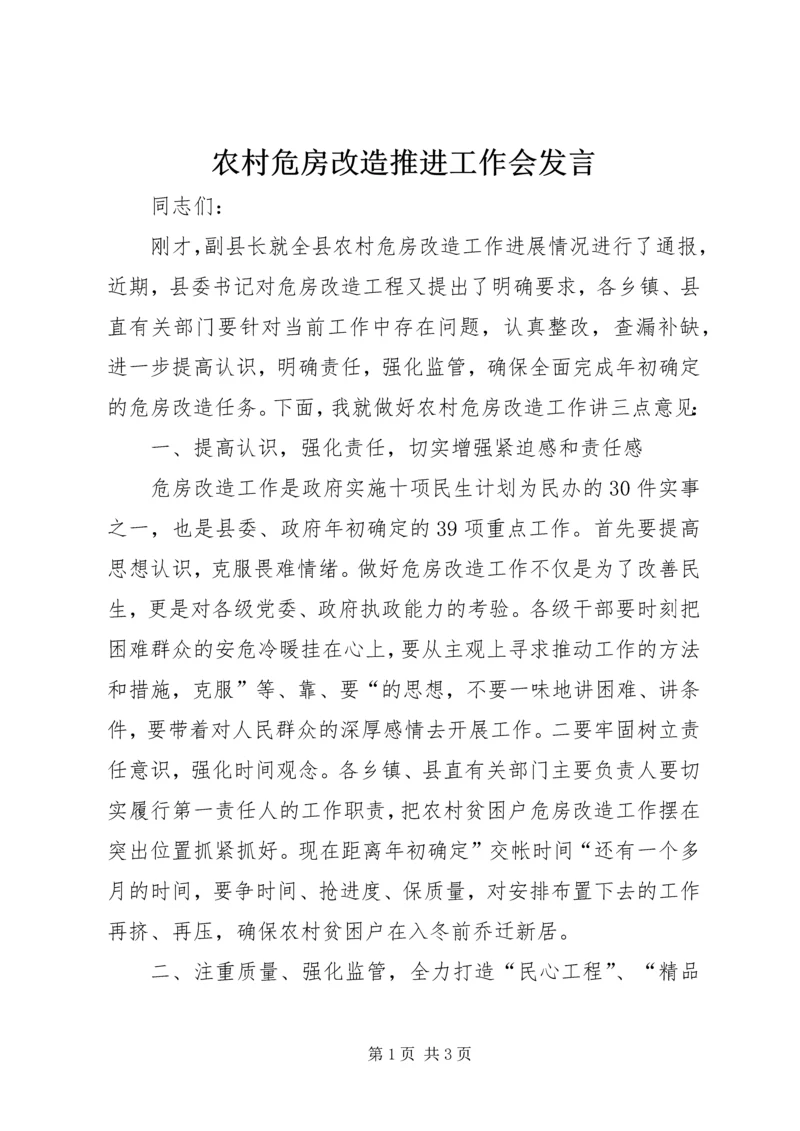 农村危房改造推进工作会发言 (5).docx