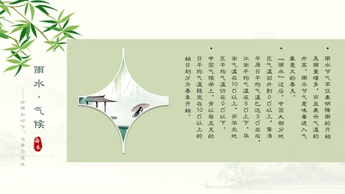 雨水节气谷雨通用PPT模板