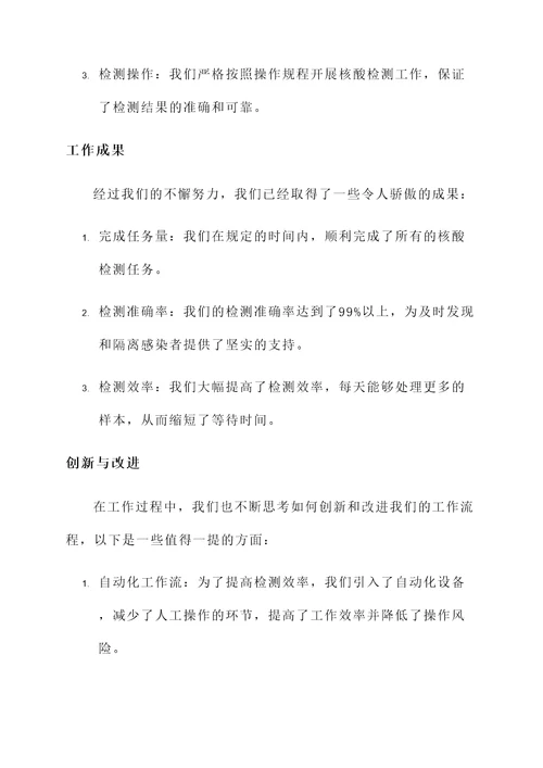 查验核酸工作总结汇报