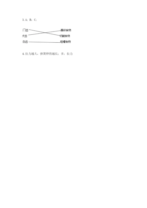 教科版四年级上册科学期末测试卷含答案（精练）.docx