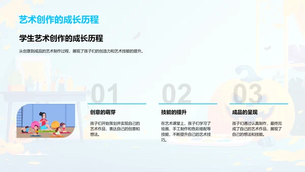 艺术教育万圣节课堂PPT模板