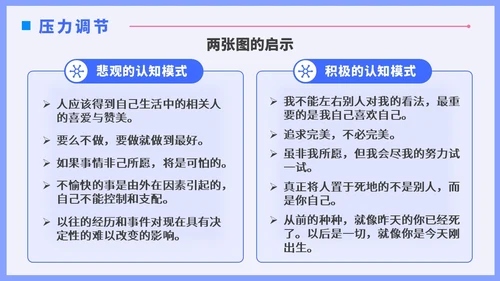 蓝色插画风职场减压调节心理压力通用培训PPT