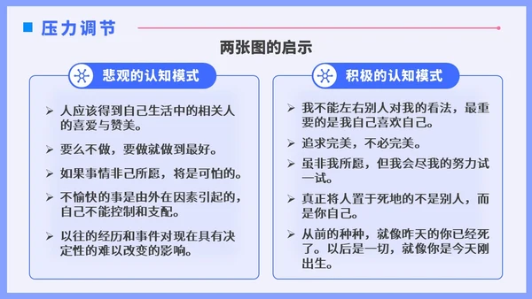 蓝色插画风职场减压调节心理压力通用培训PPT