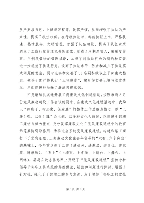 工商局党风廉政建设分析材料.docx