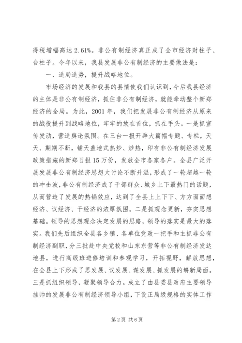 关于全县非公有制经济运行情况的调查与分析.docx