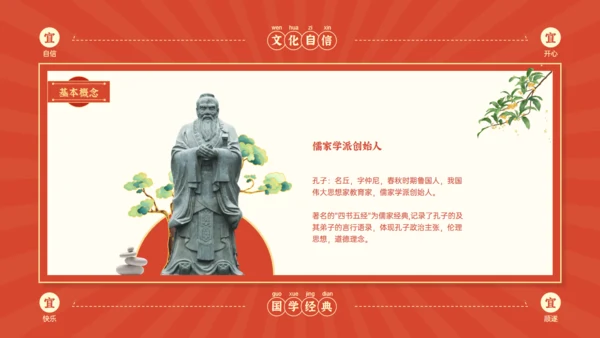 弘扬国学经典传承中华文化醒狮狮子头通用PPT模板