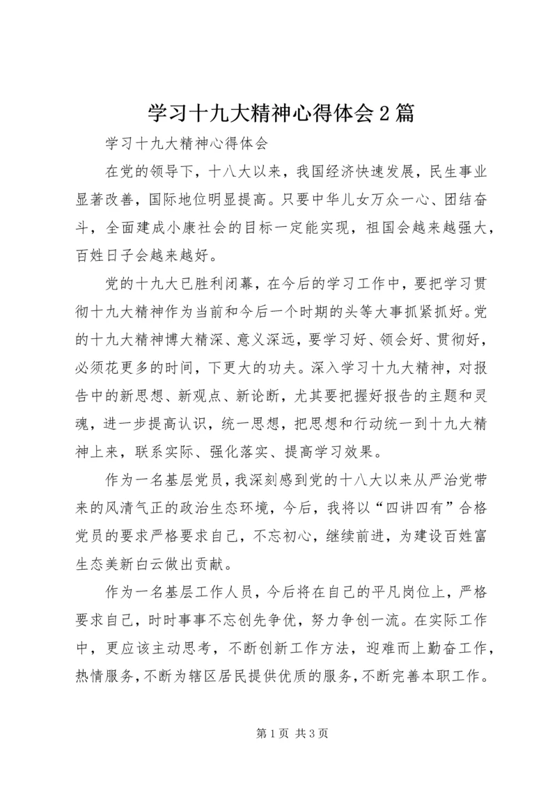 学习十九大精神心得体会2篇.docx