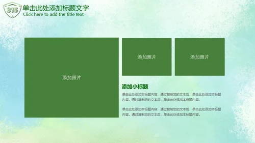 315绿色消费者权益日通用PPT模板