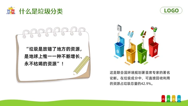 绿色卡通垃圾分类你我同行PPT模板宣传PPT动态PPT