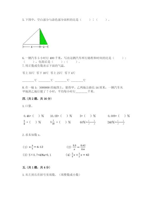 小学六年级数学毕业试题带答案（a卷）.docx