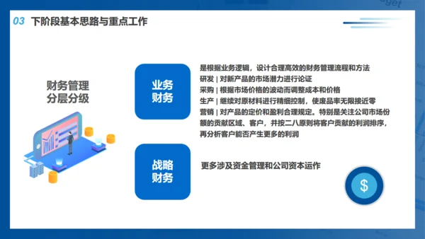 蓝色财务部工作总结通用PPT模板