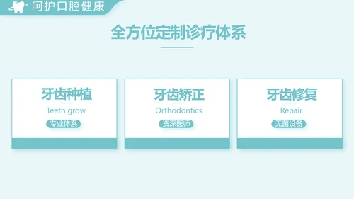 蓝色简约医院牙科工作总结汇报PPT