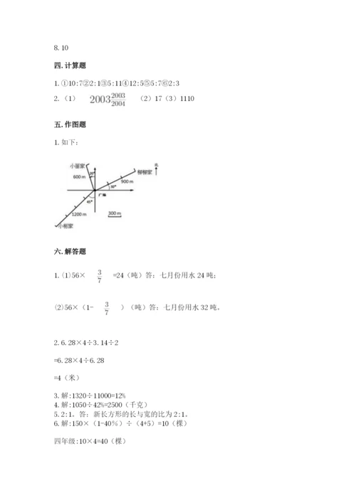 人教版六年级上册数学期末测试卷（巩固）word版.docx