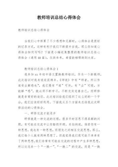 教师培训总结心得体会.docx