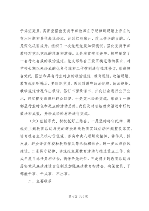 守纪律讲规矩自查整改报告 (2).docx