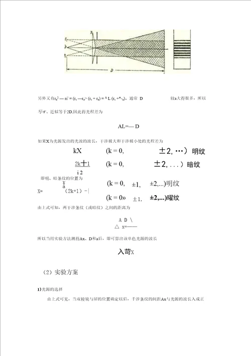 菲涅耳双棱镜研究性实验报告