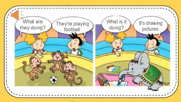 Module 3 Unit 2 What's the elephant doing? 课件(共37张