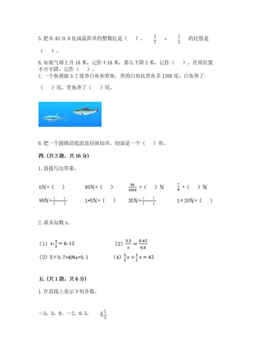 北师大版六年级数学下学期期末测试题精品名师系列